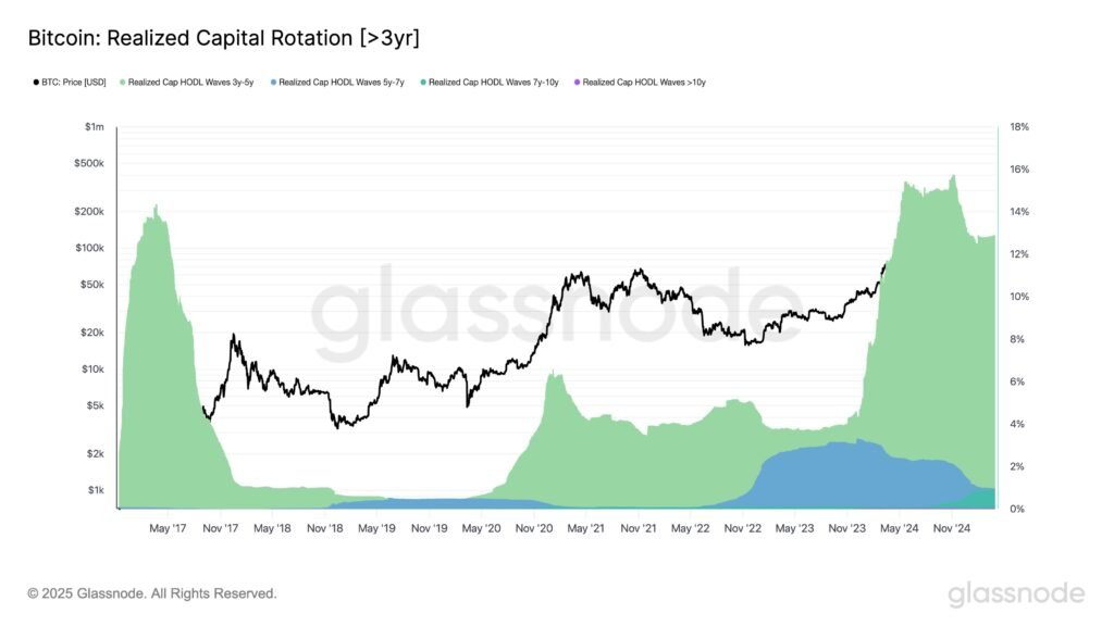 Bitcoin Realized Cap HODL Waves data. Source: Glassnode