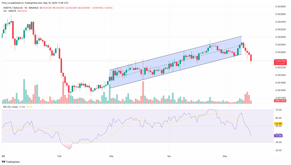 HMSTR/USDT Daily Chart | Credit: TradingView
