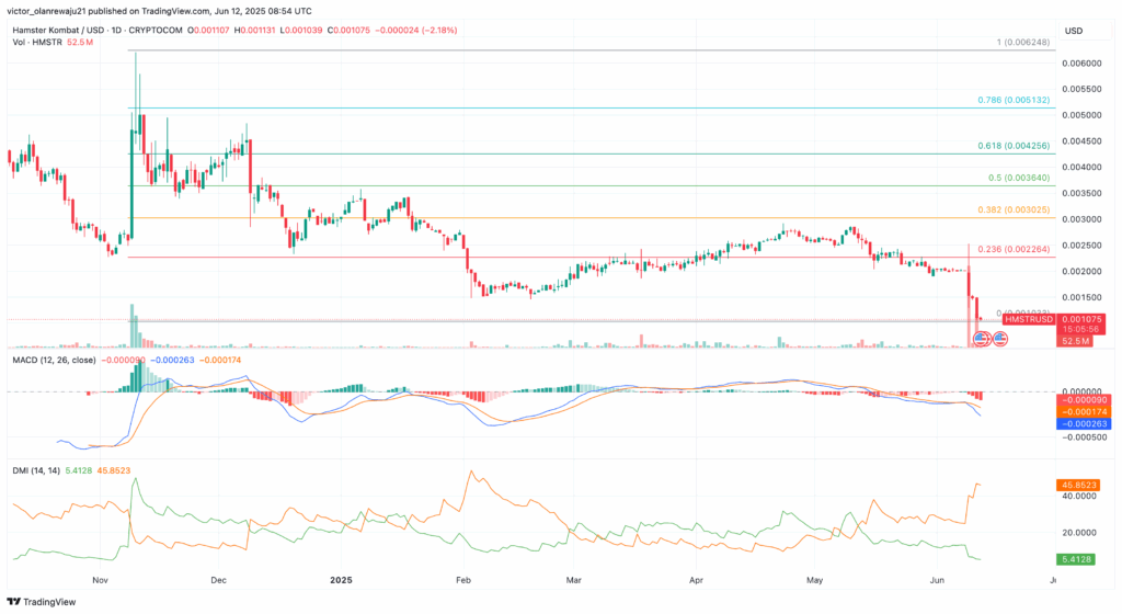 HMSTR/USD Daily Chart | Credit: TradingView
