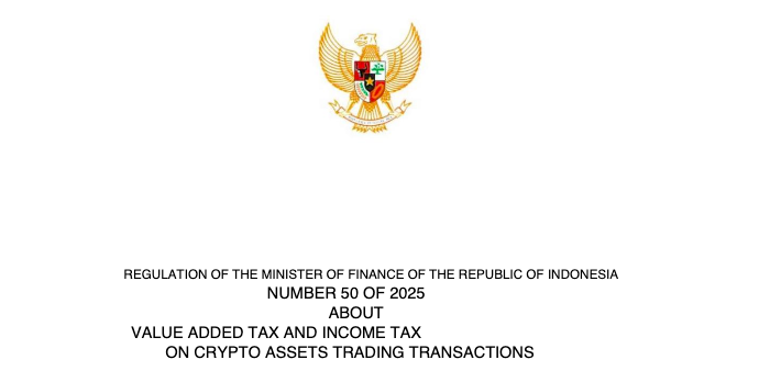 An excerpt from the title page of Indonesia’s Ministerial Regulation No. 50/2025 (machine translated by Google). Source: Indonesia’s Ministry of Finance